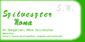 szilveszter mona business card